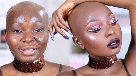 Slayage Makeup Transformation Bald Head Realness Shalom Blac Youtube