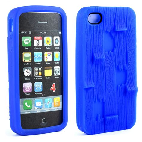 Wholesale Iphone 4 4s 3d Plank Case Blue