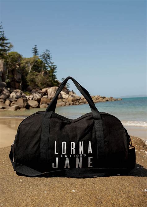Lj Heritage Canvas Duffle Bag Black Lorna Jane Sg