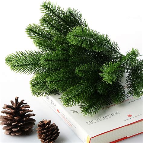 30 Pack Green Plants Pine Needles Diy Accessories For Garland Wreath