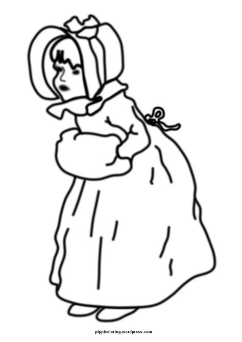 Christmas Coloring Pages Of A Little Girl Coloring Home