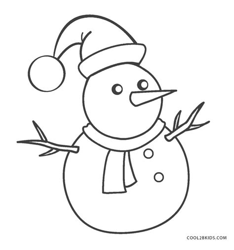 Dibujos de Muñeco de nieve para colorear Páginas para imprimir gratis