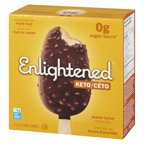Enlightened Keto Ice Cream Bars Peanut Butter Chocolate Stong S Market
