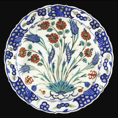 An Iznik Polychrome Pottery Dish Turkey Circa Lot Sotheby S