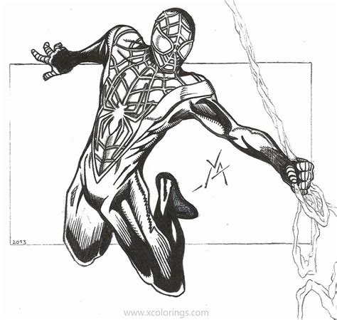 Spider Man Miles Morales Coloring Pages