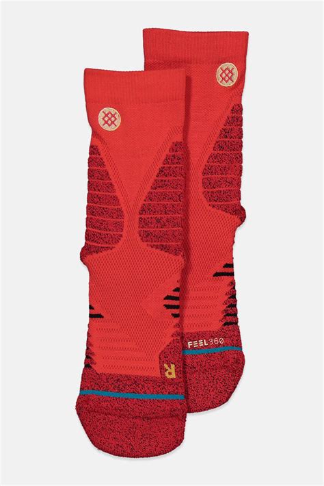 Buy Stance Men 1 Pair Icon Hoops Quarter Basketball Socks Red Combo