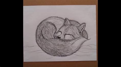 How To Draw A Sleeping Fox Simplified Youtube