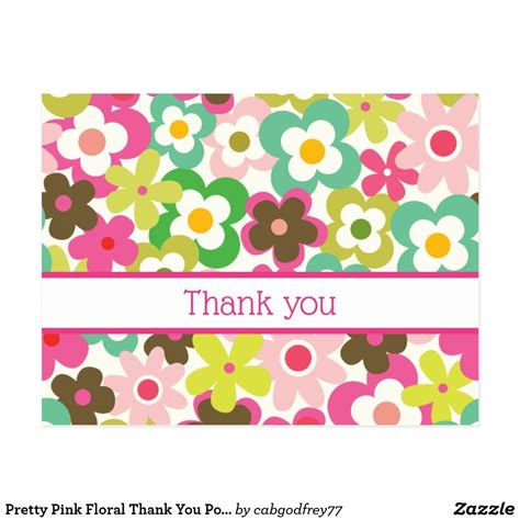 Thank U Cards Thank You Postcards Thank You Notes Pretty In Pink
