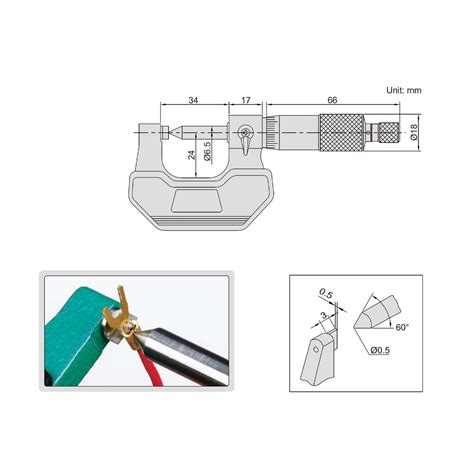 Crimp Height Micrometer 3266 Series Cutwel Measuring Tools
