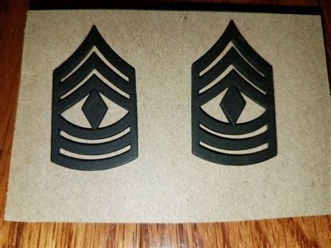 Us Army Subdued First Sergeant 1sg Rank Insignia Pin On Set Of 2 Ebay