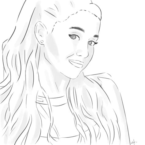 Ariana Grande Coloring Sheet Realistic Coloring Pages