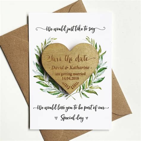 Laurel Wooden Magnet Save The Date By Design By Eleven Save The Date