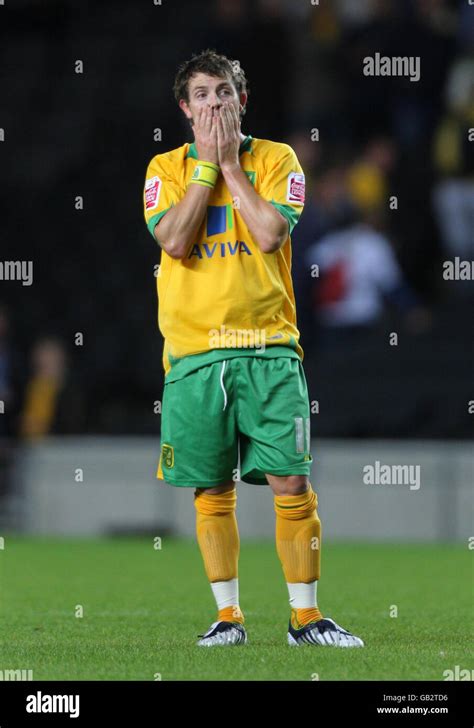 Norwich Citys Jamie Cureton Shows His Dejection Following Defeat Against Milton Keynes Dons