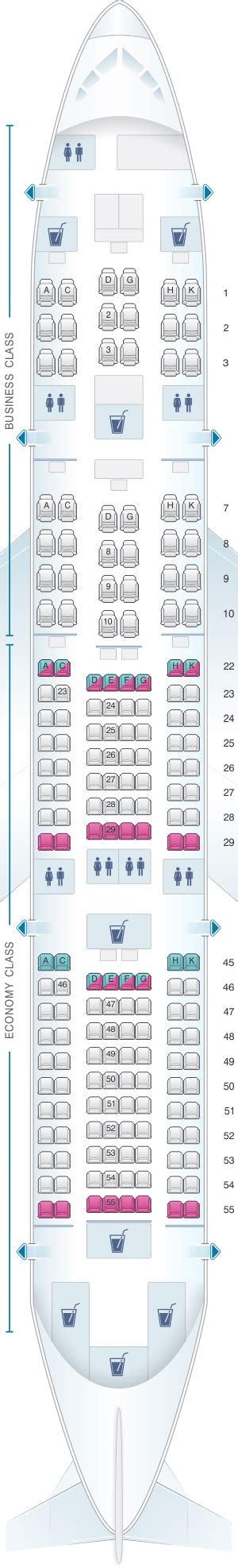 Seat Map Japan Airlines Jal Boeing B787 8 E01