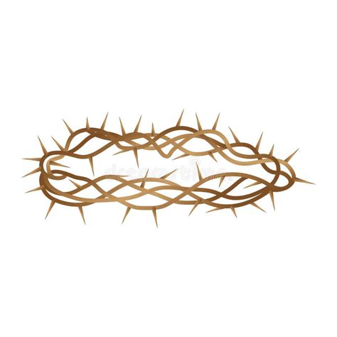 Crown Of Thorns Isolated Icon Stock Illustration Illustration Of