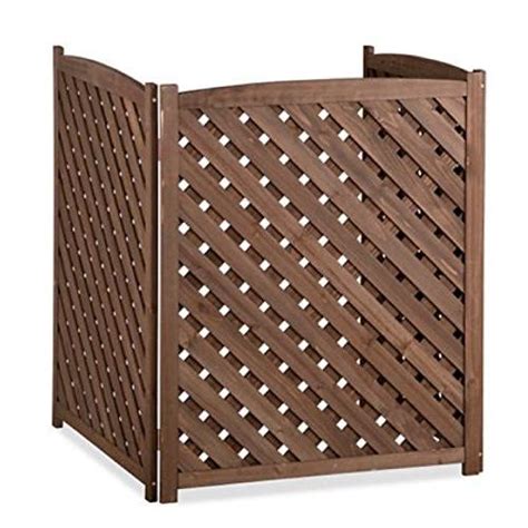 Decorative screen panel matte black aluminum corner post extension kit create privacy or add a unique decorative create privacy or add a unique decorative element to your indoor or outdoor space. Air Conditioner Screen Wood Lattice Outdoor Lawn Garden