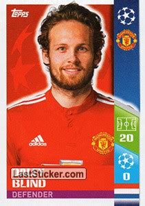Daley blind, son till ajaxlegenden danny blind, gjorde 141 matcher för manchester united. Sticker 180: Daley Blind - Topps UEFA Champions League ...