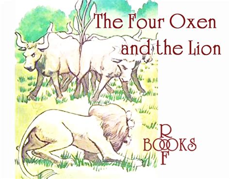 A Fabula The Four Oxen And The Lion