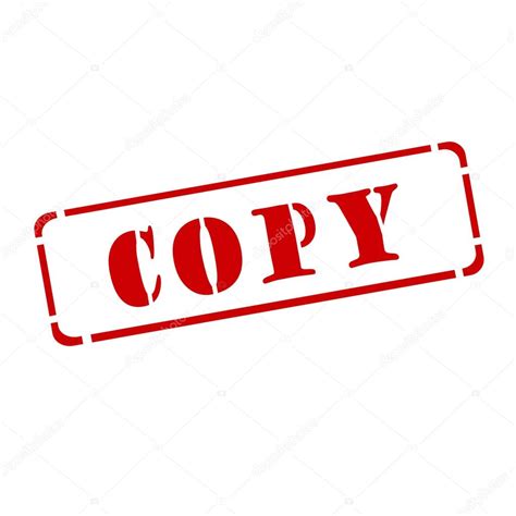 A Red Stamp Copy On A White Background — Stock Photo © Vlerijse