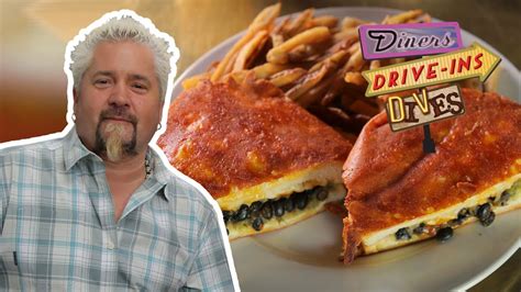 guy fieri eats inside out grilled cheese diners drive ins and dives with guy fieri food