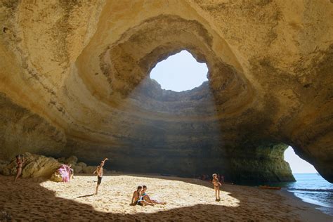 A Beach Inside A Cave Rpics