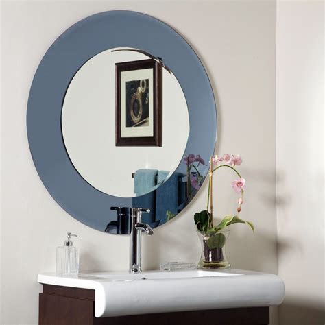 Bathroom mirrors, large or small, can add style, practicality & storage to your room. Décor Wonderland Camilla Modern Frameless Bathroom Mirror ...