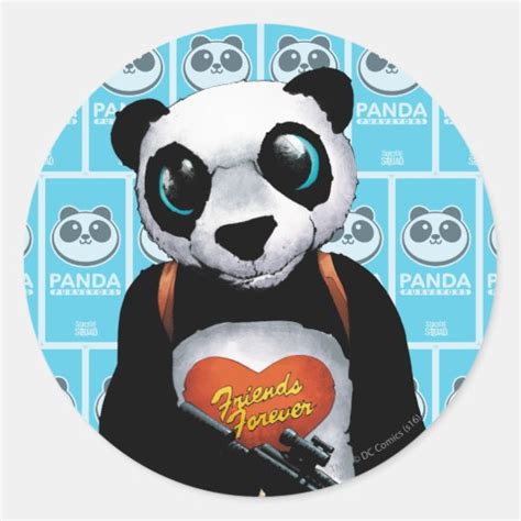 Suicide Squad Panda Classic Round Sticker