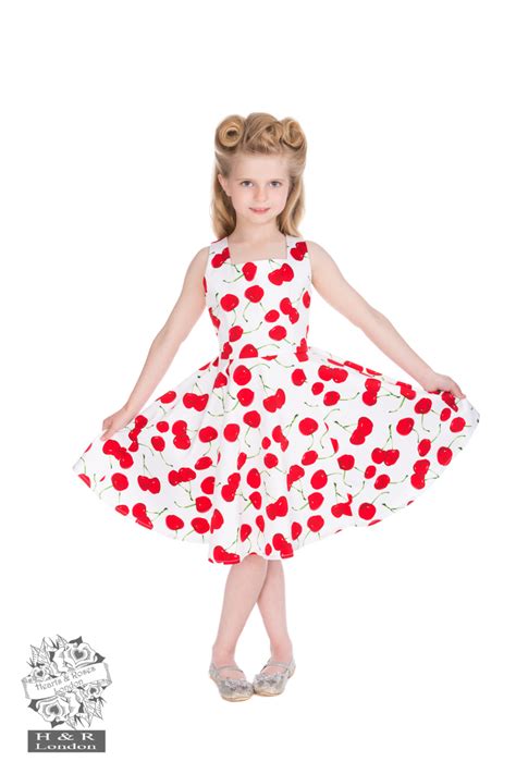White Bombshell Cherry Swing Dress In White Hearts And Roses London