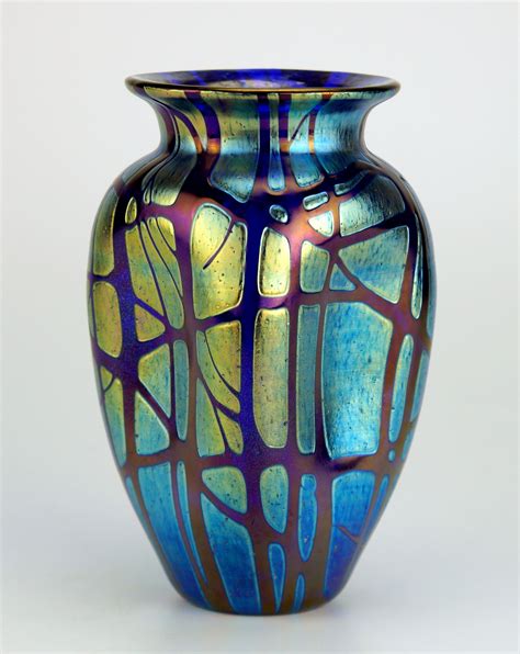 Loetz Cobalt Pampas 1899 Art Glass Vase Glass Art Antique Glass