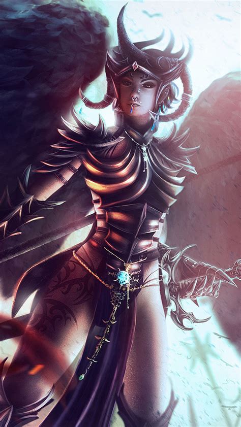 Female Warrior With Wings Wallpaper Free Iphone Wallpapers