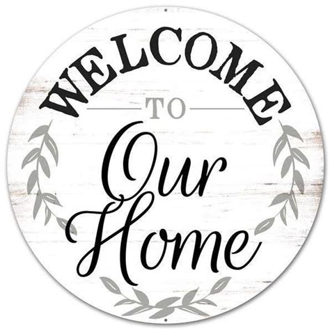 Welcome To Our Home Sign Metal 12 Inch Sign Metal Farmhouse Etsy