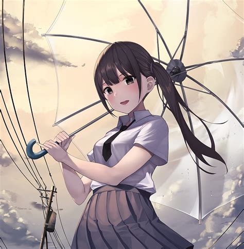 1920x1080px 1080p Free Download Anime Girl Transparent Umbrella