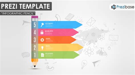 Infographic Pencil Prezi Presentation Template Creatoz Collection