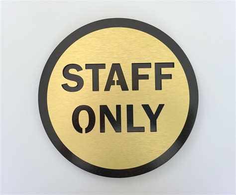 Staff Only Sign Employees Only Staff Lounge Door Sign Private