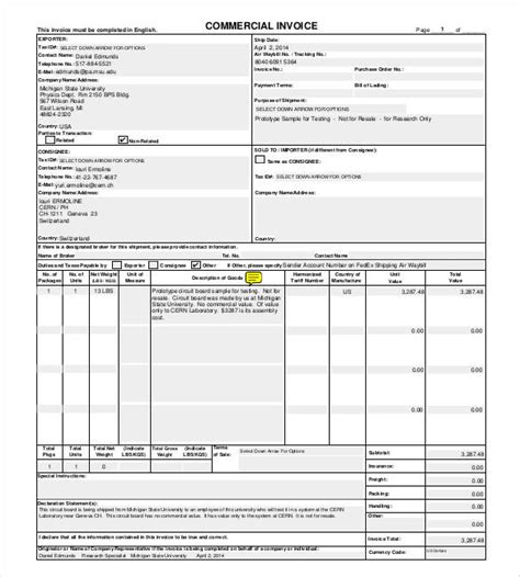 38 Commercial Invoice Templates Word Excel Pdfai