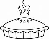 Pie Coloring Clip Sweetclipart sketch template