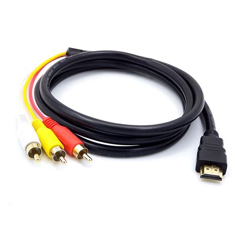 Ebetter Hdmi To Rca Cablehdmi Male To 3rca Female Video Audio Av Composite Male Mm Connector