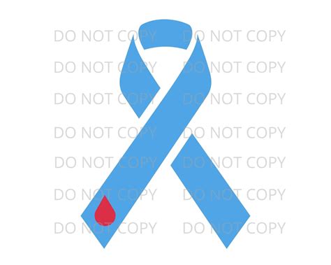 Type 1 Diabetes Blue Awareness Ribbon Svg Png Transparent Etsy Canada