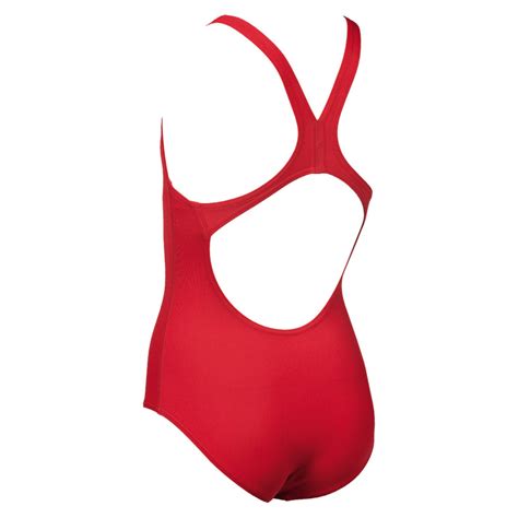 Arena Solid Pro Girls Swimsuit Red