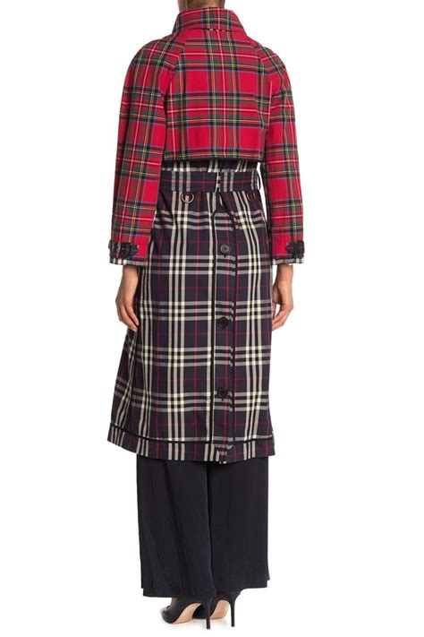 Burberry Long Plaid Trench Coat Sponsored Aff Long Burberry