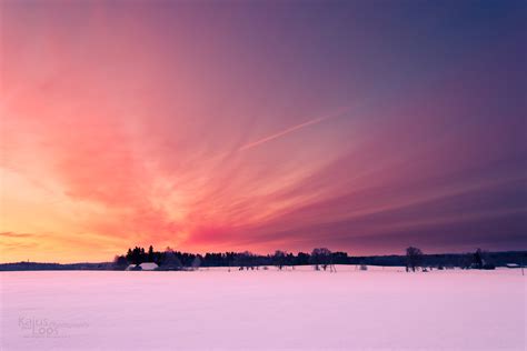 Wallpaper Landscape 500px Sunset Snow Winter