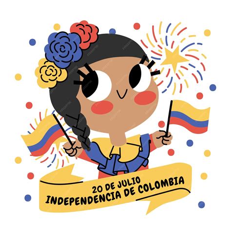 Free Vector Cartoon 20 De Julio Independencia De Colombia Illustration