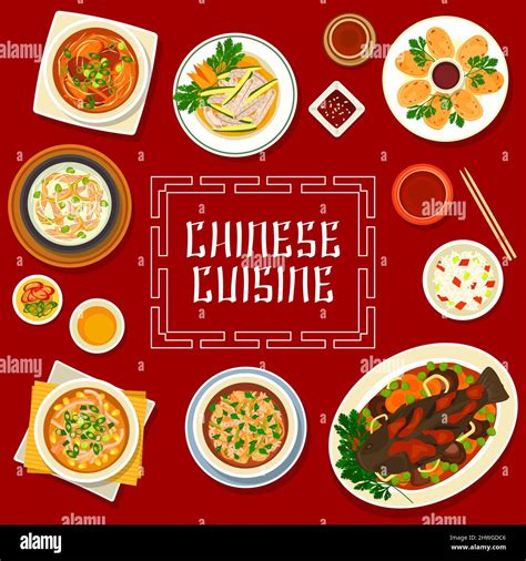 Authentic Chinese Dishes Stock Vector Images Alamy