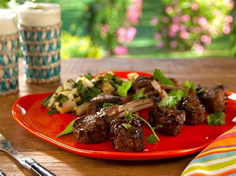 Spice Rubbed Lamb Chops Hoisin And With Grilled Bok Choy Salad Recipe