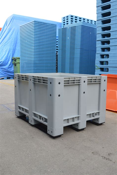 Heavy Duty Large Stackable Hdpe Collapsible Plastic Pallet Box For Sale