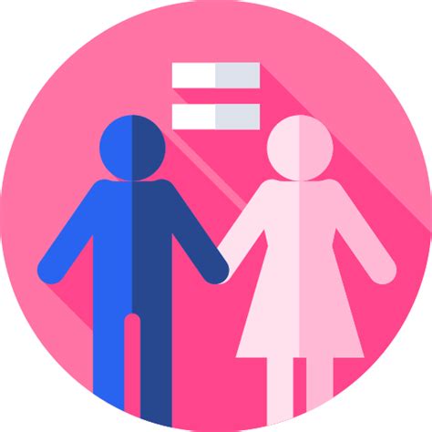 Gender Equality Flat Circular Flat Icon