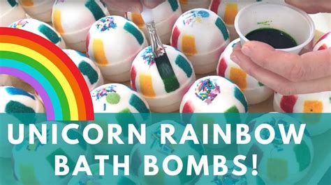 Unicorn Rainbow Bath Bombs Painting With Water Soluble Dyes Rainbow