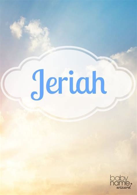 Jeriah A Rare Choice Found In The Old Testament Jeriah Hits A Sweet