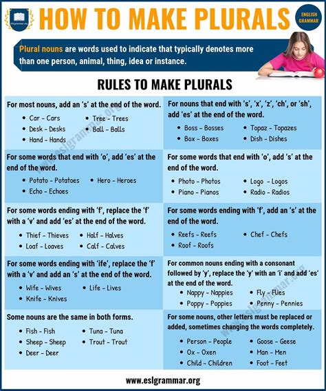 Rules For Irregular Plural Nouns