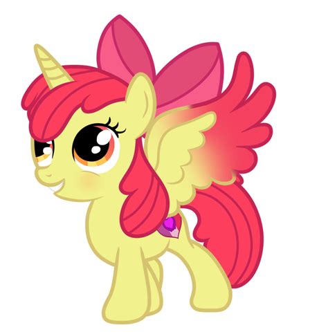 Safe Artist Serathrix Apple Bloom Alicorn Pony Alicornified Bloomicorn Colored